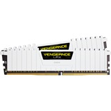 Corsair DIMM 16 GB DDR4-2666 (2x 8 GB) Dual-Kit, Arbeitsspeicher weiß, CMK16GX4M2A2666C16W, Vengeance LPX, INTEL XMP