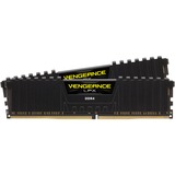 Corsair DIMM 16 GB DDR4-3000 (2x 8 GB) Dual-Kit, Arbeitsspeicher schwarz, CMK16GX4M2B3000C15, Vengeance LPX, INTEL XMP