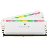 Corsair DIMM 16 GB DDR4-3200 (2x 8 GB) Dual-Kit, Arbeitsspeicher weiß, CMT16GX4M2C3200C16W, Dominator Platinum RGB, INTEL XMP