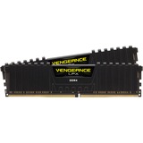 Corsair DIMM 16 GB DDR4-4000 (2x 8 GB) Dual-Kit, für AMD Optimiert , Arbeitsspeicher schwarz, CMK16GX4M2Z4000C18, Vengeance LPX, INTEL XMP