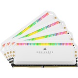 Corsair DIMM 32 GB DDR4-3200 (4x 8 GB) Quad-Kit, für AMD Optimiert , Arbeitsspeicher weiß, CMT32GX4M4Z3200C16W, Dominator Platinum RGB, INTEL XMP