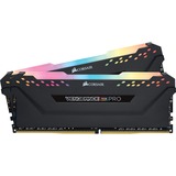 Corsair DIMM 64 GB DDR4-3600 (2x 32 GB) Dual-Kit, Arbeitsspeicher schwarz, CMW64GX4M2D3600C18, Vengeance RGB PRO, INTEL XMP