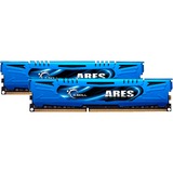 G.Skill DIMM 8 GB DDR3-1600 Kit, Arbeitsspeicher blau, F3-1600C9D-8GAB, Ares, XMP, Lite Retail