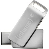 Intenso cMOBILE LINE 64 GB, USB-Stick silber, USB-A 3.2 Gen 1, USB-C 3.2 Gen 1