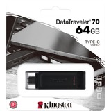 Kingston DataTraveler 70 64 GB, USB-Stick schwarz, USB-C 3.2 (5 Gbit/s)