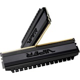 Patriot DIMM 8 GB DDR4-3000 (2x 4 GB) Dual-Kit, Arbeitsspeicher schwarz, PVB48G300C6K, Viper 4 Blackout, INTEL XMP