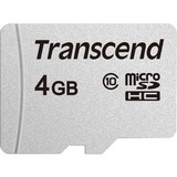 Transcend 300S 4 GB microSD, Speicherkarte silber, Class 10