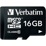 Verbatim microSDHC 16 GB Class 10, Speicherkarte schwarz, UHS-I U1, Class 10, V10