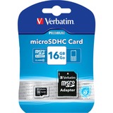 Verbatim microSDHC 16 GB Class 10, Speicherkarte schwarz, UHS-I U1, Class 10, V10
