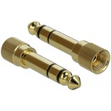 DeLOCK Adapter 6,35mm Stecker > 3,5mm 3Pin Buchse, schraubbar gold