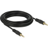 DeLOCK Audiokabel Klinke 3,5mm 4Pin > 3,5mm Stecker 4Pin schwarz, 5 Meter