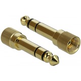 DeLOCK Klinkenverlängerungskabel 3,5mm 3Pin Stecker > Buchse schwarz, 1 Meter, mit 6,35mm Schraubadapter