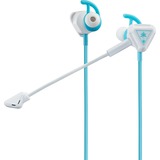 Turtle Beach Battle Buds, Gaming-Headset weiß/türkis, Klinke, MIkorofon