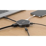 D-Link DUB-M420 4‑in‑1 USB‑C Hub mit HDMI/USB‑C Ladeanschluss, USB-Hub schwarz/silber