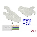 DeLOCK Knickschutz für RJ45 Crimp+Cut Stecker transparent, 20 Stück