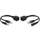 DeLOCK Passives PoE Adapter Set RJ-45 > DC 5,5 x 2,1mm schwarz, 21cm