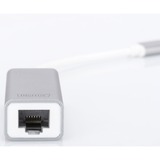 Digitus USB 3.2 Gen 1 Adapter, USB-C Stecker > RJ-45 Buchse weiß/silber, 20cm, 10/100/1.000 Mbit/s