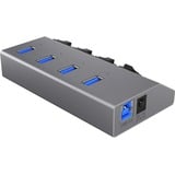 ICY BOX IB-HUB 1405, USB-Hub silber