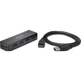 Kensington UH4000C USB 3.0 4-Port Hub mit Ladefunktion, USB-Hub 4x USB 3.0 Typ-A