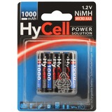 HyCell NiMH Akku Micro AAA Typ 1000 mAh (min. 800 mAh) 4 Stück