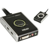 ATEN 2-Port USB 2.0 DVI KVM Switch, KVM-Switch schwarz, CS682