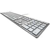 CHERRY KC 6000 SLIM, Tastatur silber, FR-Layout, Scissor-Switch