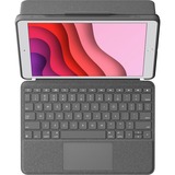 Logitech Combo Touch, Tastatur grau, DE-Layout, Scherenmechanik, für iPad 9./8. /7. Generation