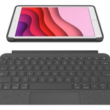 Logitech Combo Touch, Tastatur grau, DE-Layout, Scherenmechanik, für iPad 9./8. /7. Generation