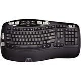 Logitech Wireless Keyboard K350, Tastatur schwarz, DE-Layout, Rubberdome, for Business