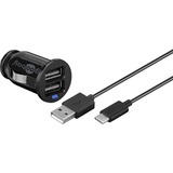 goobay USB Type-C Auto-Ladeset 2,4 A, Ladegerät schwarz