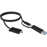 ICY BOX IB-DK2244AC, Dockingstation schwarz, HDMI, USB-C, DisplayPort