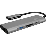 ICY BOX IB-DK4043-2C, Dockingstation grau, USB-C, HDMI, Kartenleser