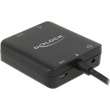 DeLOCK Adapter HDMI Stecker > HDMI + TOSLINK S/PDIF + 3,5mm Klinkenbuchse schwarz, Audio Extractor