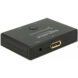 DeLOCK DisplayPort 2 - 1 Umschalter bidirektional 4K 60 Hz, DisplayPort Switch schwarz