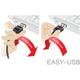 DeLOCK EASY-USB 2.0 Kabel, USB-A Stecker 90° > Micro-USB Stecker schwarz, 5 Meter, rechts / links abgewinkelt