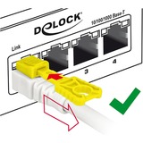 DeLOCK Patchkabel RJ45 Secure Cat.6a S/STP weiß, 0,5 Meter, verriegelbar, LSOH Halogenfrei