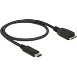 DeLOCK USB 3.2 Gen 2 Kabel, USB-C Stecker > Micro-USB Stecker schwarz, 0,5 Meter