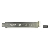 DeLOCK USB 3.2 Gen 2 Slotblech, Key A Stecker > USB-C Buchse, Kabel schwarz, 50cm, Laden mit bis zu 60 Watt