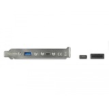 DeLOCK USB 3.2 Gen 2 Slotblende, Key A Stecker + 19 Pin > USB-C + USB-A Buchse schwarz, 50cm Kabel, Laden mit bis zu 60 Watt