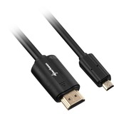 Sharkoon Kabel HDMI Stecker > micro HDMI Stecker schwarz, 1,5 Meter, HDMI 2.0 4K