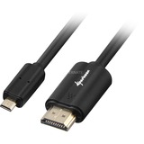 Sharkoon Kabel HDMI Stecker > micro HDMI Stecker schwarz, 1,5 Meter, HDMI 2.0 4K