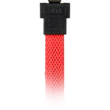 Sharkoon Sata III Kabel 90° sleeve rot, 60 cm