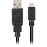 Sharkoon USB 2.0 Kabel, USB-A Stecker > Micro-USB Stecker schwarz, 0,5 Meter, doppelt geschirmt