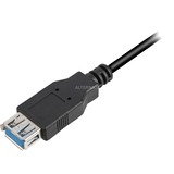 Sharkoon USB 3.2 Gen 1 Verlängerungskabel, USB-A Stecker > USB-A Buchse schwarz, 1 Meter