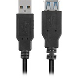 Sharkoon USB 3.2 Gen 1 Verlängerungskabel, USB-A Stecker > USB-A Buchse schwarz, 1 Meter