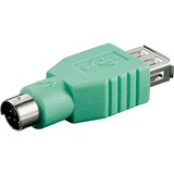 goobay Adapter USB A-Buchse auf PS/2 Stecker grün, 68919