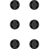 goobay Kabel Management 2-Slots (mini), Kabelführung schwarz, 6er-Set