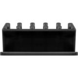 goobay Kabel Management 5-Slots, Kabelführung schwarz, 2er-Set