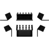 goobay Kabel Management 5-Slots, Kabelführung schwarz, 2er-Set