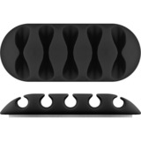 goobay Kabel Management Set, Kabelführung schwarz, 5er-Set